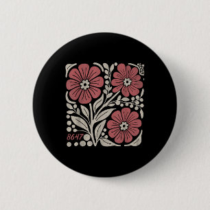 Badge Rond 5 Cm 8647 Subtle Anti Trump 86 47 Floral Boho Style _3