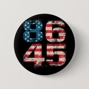 Badge Rond 5 Cm 86 45 Manifestation politique anti-Trump en détres