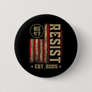 Badge Rond 5 Cm 86 47 Anti Trump Résiste à l'échec Trump Impeach 4