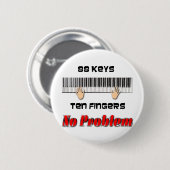 Badge Rond 5 Cm 88 clés Dix doigts (Devant & derrière)