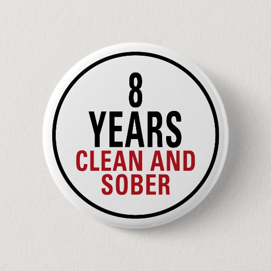 Badge Rond 5 Cm 8 ans nettoient et assagissent (Devant)