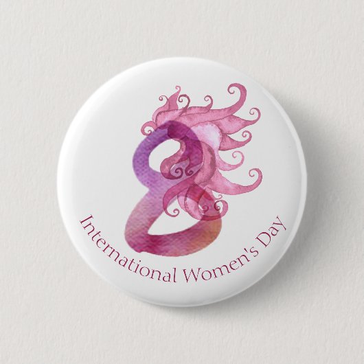Badge Rond 5 Cm 8 mars Journée internationale de la femme (Devant)