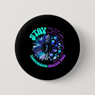 Badge Rond 5 Cm 988 Prévention du suicide Restez demain Besoin de