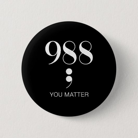 Badge Rond 5 Cm 988 Sensibilisation à la prévention du suicide (Devant)