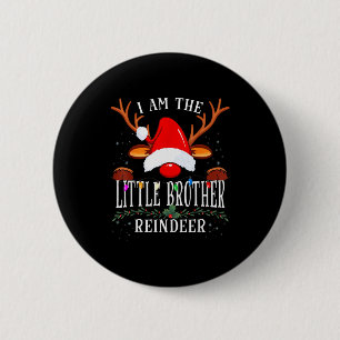 Badge Rond 5 Cm 99 Je Suis Le Petit Frère Renne Noël Fami