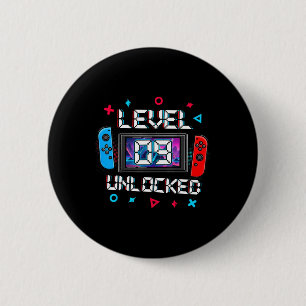 Badge Rond 5 Cm 9 Joueur déverrouillé 9e Anniversaire Gift Video G