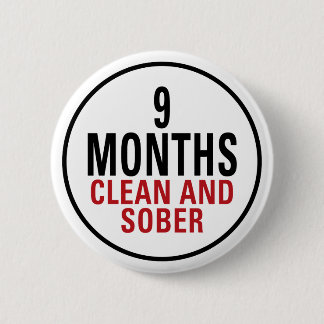 Badge Rond 5 Cm 9 mois nettoient et assagissent