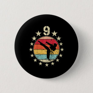 Badge Rond 5 Cm 9e anniversaire Karate Neuvième 9 ans Anniversaire