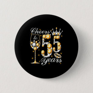 Badge Rond 5 Cm À 55 ans, joyeux 55e anniversaire reine
