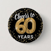 Badge Rond 5 Cm À 60 ans, santé | 60e anniversaire (Devant)