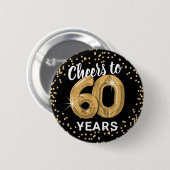 Badge Rond 5 Cm À 60 ans, santé | 60e anniversaire (Devant & derrière)