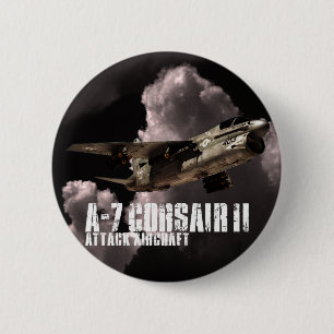 Badge Rond 5 Cm A-7 Corsair II