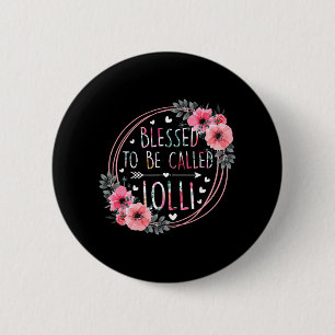 Badge Rond 5 Cm À Appeler Lolli Fête des mères Granmda Fleur Flore
