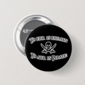 Badge Rond 5 Cm À Arr est le pirate ! (Devant & derrière)