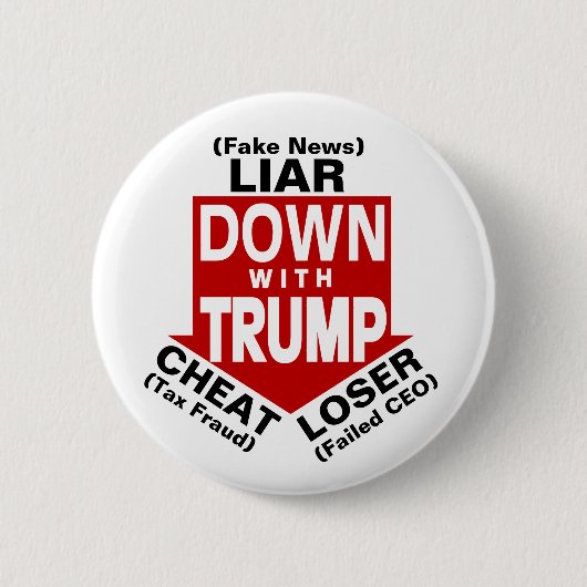 Badge Rond 5 Cm A bas Trump (Devant)