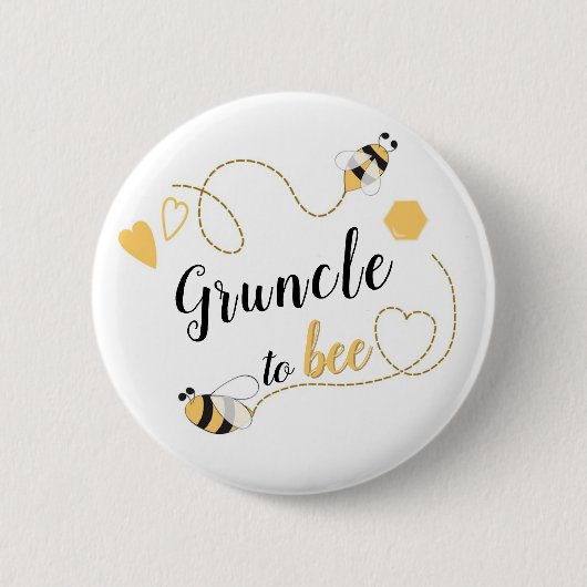 Badge Rond 5 Cm à Bee (Devant)