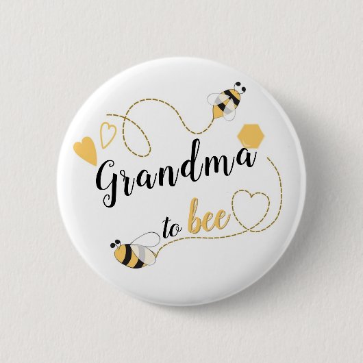 Badge Rond 5 Cm à Bee (Devant)