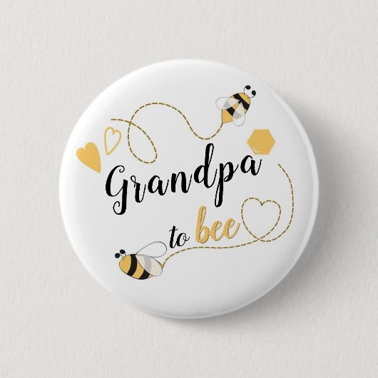 Badge Rond 5 Cm à Bee (Devant)