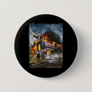 Badge Rond 5 Cm À Bord Du Trump Train Drôle Donald Trump 2024 Ele