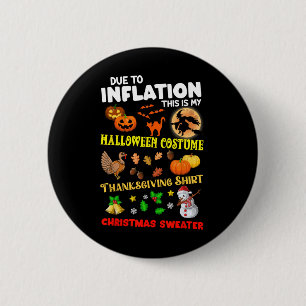 Badge Rond 5 Cm A Cause De L'Inflation, C'Est Mon Action De grâce