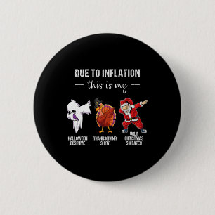 Badge Rond 5 Cm A Cause De L'Inflation, C'Est Mon Action De grâce
