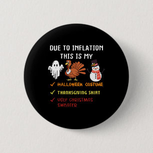 Badge Rond 5 Cm A Cause De L'Inflation, C'Est Mon Action De grâce