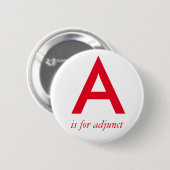 Badge Rond 5 Cm A est pour le bouton d'adjonction (Devant & derrière)
