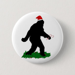 Badge Rond 5 Cm A fêté Noël, Gone Squatchin'