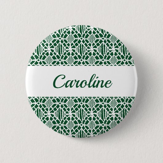 Badge Rond 5 Cm À feuillage persistant avec Motif en dentelle Croc (Devant)