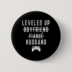 Badge Rond 5 Cm À fiancé mari Nivéle Niveler Jeu vidéo