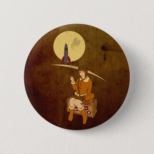 Badge Rond 5 Cm À la lune (Devant)