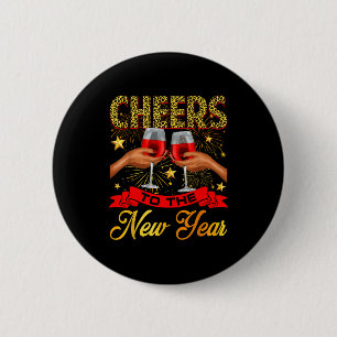 Badge Rond 5 Cm À la nouvelle année Bonne année 2026 Vin Bl