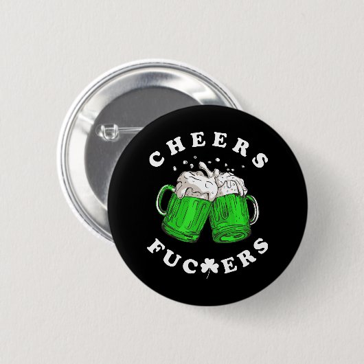 Badge Rond 5 Cm À la Saint-Patrick Bière Drôle (Devant & derrière)