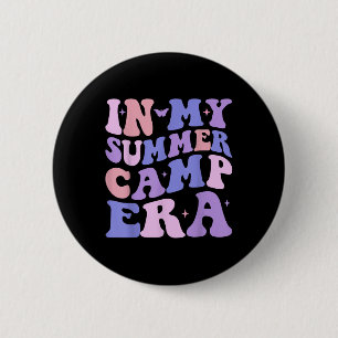 Badge Rond 5 Cm À l'époque de mon camp d'été Vacances d'été groovy