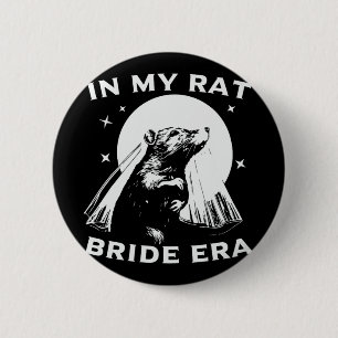 Badge Rond 5 Cm À l'ère de ma fiancée rat Distressed Retro Vintage