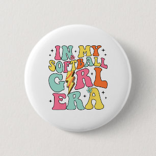 Badge Rond 5 Cm À l'ère de ma fille Softll rétro groovy 