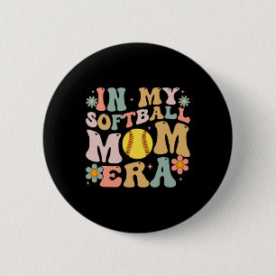 Badge Rond 5 Cm À l'ère de ma mère Softll Groovy Softll Mama pour