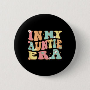 Badge Rond 5 Cm À l'ère de ma tante Groovy Rétro pour tante Noël 