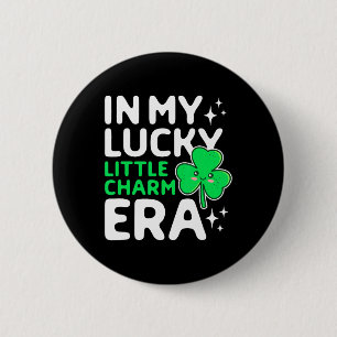 Badge Rond 5 Cm À l'ère de mon petit charme chanceux Shamrock St P