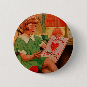 Badge Rond 5 Cm À ma mère Valentine