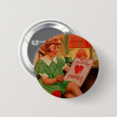 Badge Rond 5 Cm À ma mère Valentine (Devant & derrière)