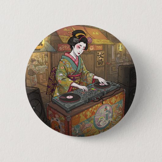 Badge Rond 5 Cm A maiko who became a DJ (Devant)