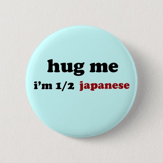 Badge Rond 5 Cm À moitié japonais (Devant)