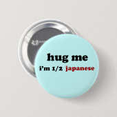 Badge Rond 5 Cm À moitié japonais (Devant & derrière)