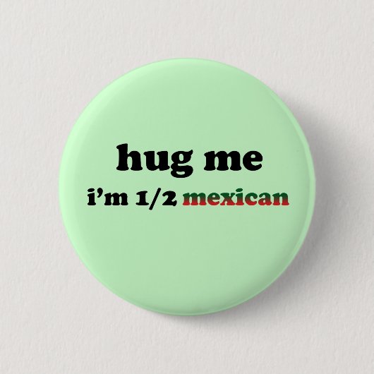 Badge Rond 5 Cm À moitié mexicain (Devant)