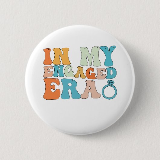 Badge Rond 5 Cm À mon ère engagée Groovy Rétro (Devant)