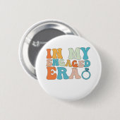 Badge Rond 5 Cm À mon ère engagée Groovy Rétro (Devant & derrière)