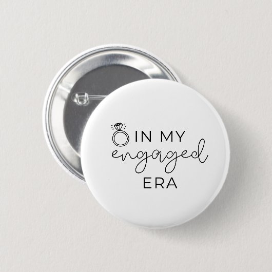 Badge Rond 5 Cm À mon ère fiancée (Devant & derrière)