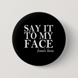 Badge Rond 5 Cm À Mon Visage Kamala Harris Président 2024