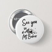 Badge Rond 5 Cm À Mt Baker Usa Vacances Ski (Devant & derrière)